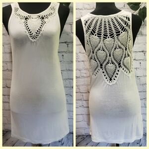 BCBGMaxAzria Cream Halter Sheath Mini Dress